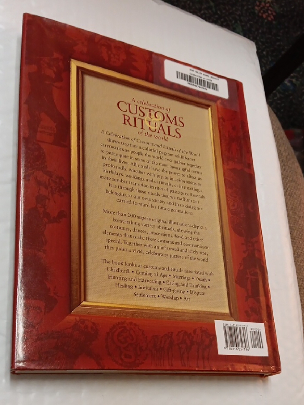 Customs & Rituals Hardcover Book - Red Cover - Picture 2 of 2